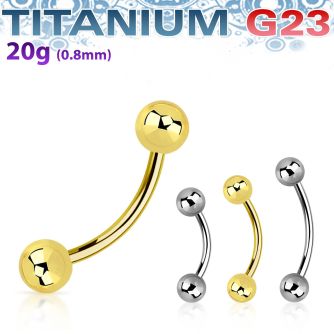 ubn20b3 titanium g23 banana 20g 3mm balls