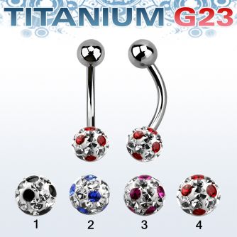 ubnfr6a titanium g23 banana with steel 6mm dotted ferido ball