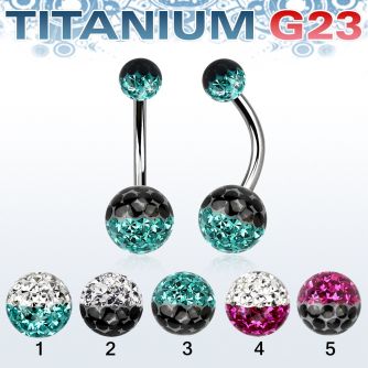 ubnfrge titanium g23 belly banana w 5 8mm 2 color ferido balls