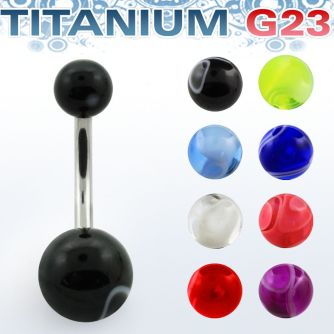 ubnmb piercing ombligo titanio g23 bolas acrilicas marmoladas 5 8mm distribuidor mayorista