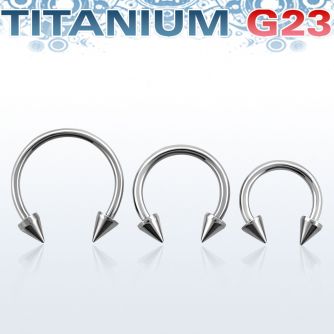 ucbecn titanium g23 circular barbell with two 3mm cones