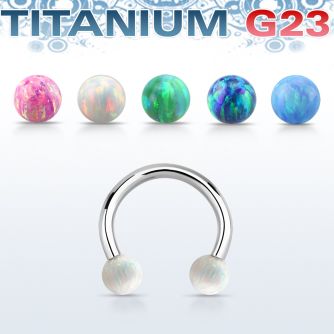 ucbeop4 barbell circular titanio g23 bolas opalo 4mm al por mayor