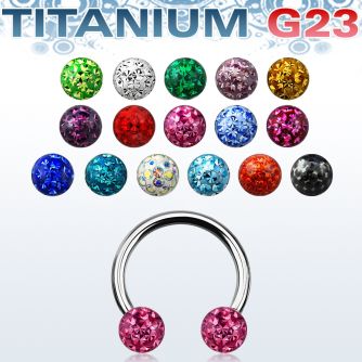 ucbfr5 titanium g23 circular barbell w 5mm multi crystal ball