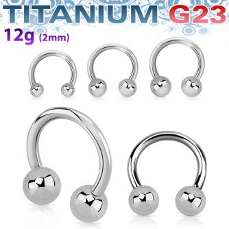 ucbr12 titanium g23 circular barbell with 6mm threading balls