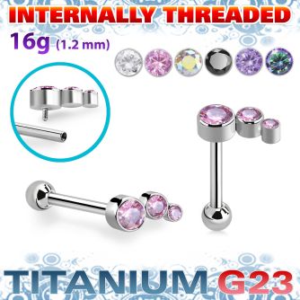 uhein20xb titanium g23 barbell descending curve right ball