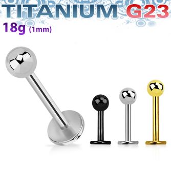 ulb18b3 titanium g23 eyebrow labret 18g ball