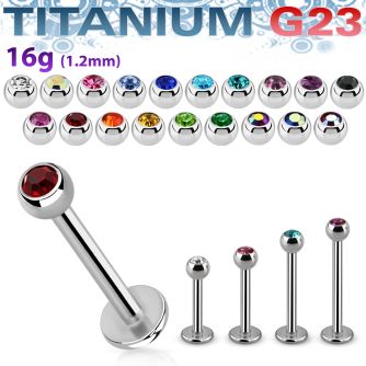 ulbc3 labret titanio g23 bola joya bisel 3mm mayorista