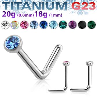 unlcb high polished titanium g23 nose stud 2mm color