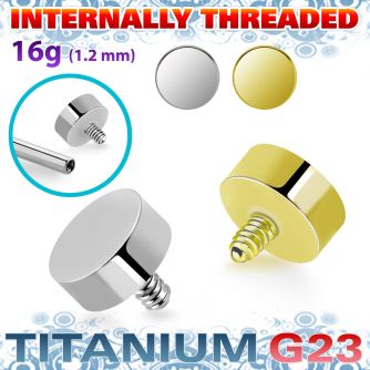 urd3in titanium g23 3mm flat round shape top for posts
