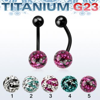 utbnfr8c anodized titanium banana w 8mm multi crystal zebra ball 