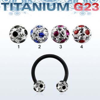 utcbfr6a barbell circular titanio g23 anodizado bolas multi cristal 6mm cion puntos mayorista