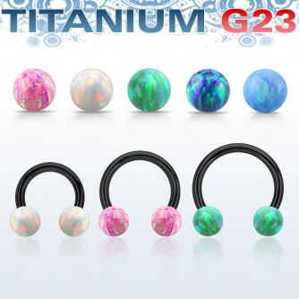 utcbop5 barbell circular titanio g23 anodizado bolas 5mm opalo sintetico distribuidor mayorista