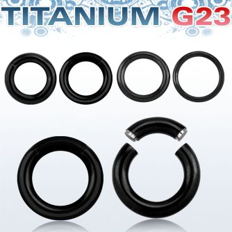 utsg black anodized 1 2mm 3 2mm titanium g23 segment ring