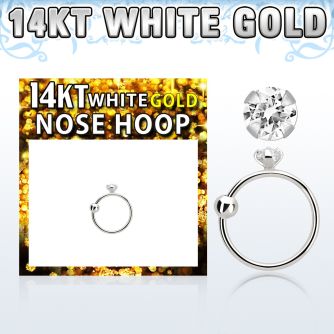 whz2 aro nariz oro blanco 14 kts bola cierre zirconia redonda clara 2mm venta