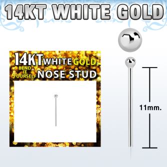 wysb1 piercing nariz doblar tu mismo oro blanco 14 kts 0 6mm bola 1 5mm mayorista