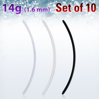 xabn14g2 pack 10 piercing bio flexible extra largo ombligo rosca externa 1 1516 50mm venta