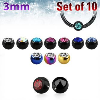 xdpbtc3 3mm pvd steel ball closure ring ball w crystal