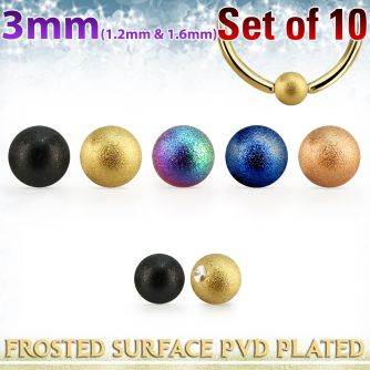 xdpfobt3 set w 10 3mm anodized steel dimple ball w frosted surface