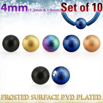 xdpfobt4 set w 10 3mm anodized steel dimple ball w frosted surface