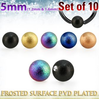 xdpfobt5 set w 10 3mm anodized steel dimple ball w frosted surface