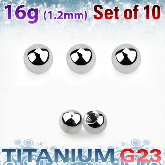 xubal25 pack 10 bolas titanio g23 brillo espejo 2 5mm rosca distribuidor mayorista