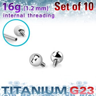 xubal2i titanium g23 2mm balls 09 threading 10pcs