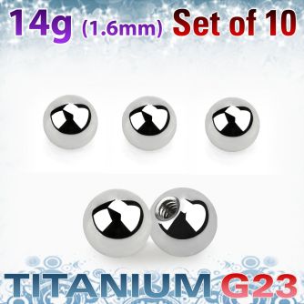 xubal5 pack 10 bolas titanio g23 brillo espejo 5mm rosca distribuidor mayorista