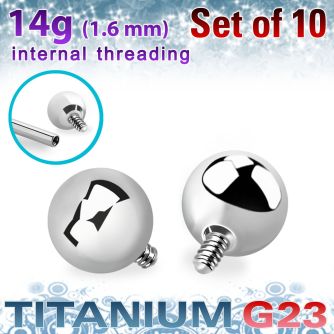 xubal6i titanium g23 6mm balls threading 10pcs