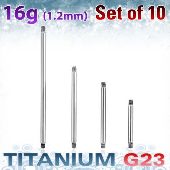 xubb16g pack 10 barras barbell titanio g23 brillo espejo distribuidor