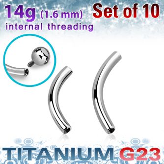 xubn14gi titanium g23 internally threaded banana posts 10pcs