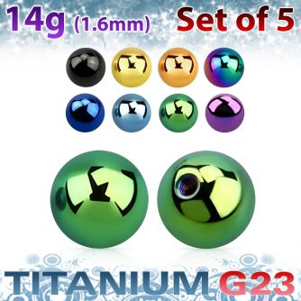 xubt8g set 5 bolas titanio g23 anodizado 8mm rosca distribuidor mayorista