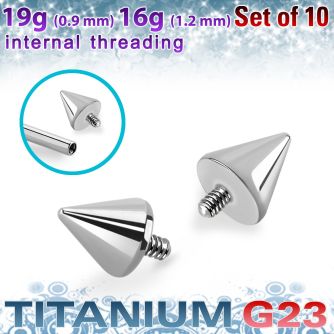 xucon3i titanium g23 3mm cones 09mm threading 10pcs
