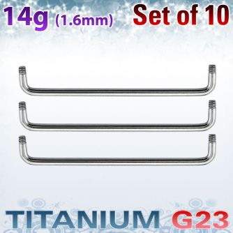xusud14g pack 10 barras barbell superficial industrial titanio g23 brillo espejo 90 grados mayorista