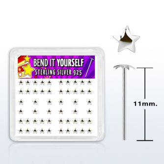 yxvsar caja display piercing nariz doblar tu mismo plata 0 6mm estrella plata lisa distribuidor