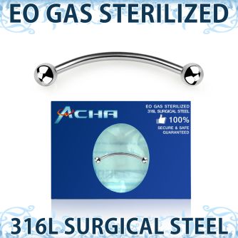 zbnebl sterilized 316l steel snake eyes piercing banana