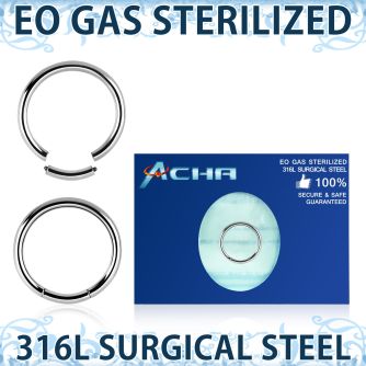 zseg16 sterilized 316l steel segment ring 16g