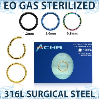 zseght sterilized pvd plated steel hinged segment ring