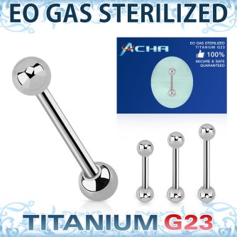 zubbeb sterilized titanium g23 eyebrow barbell with 3mm balls