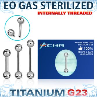 zubbsin sterilized titanium g23 barbell 14g balls internal