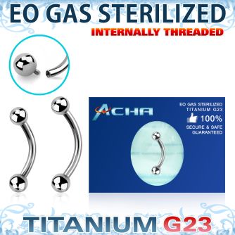 zubnebin sterilized titanium g23 banana 16g balls internal