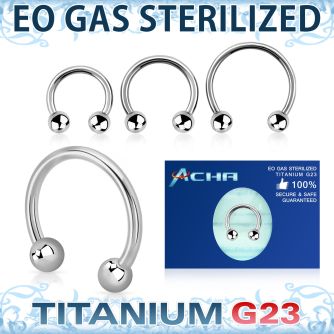 zucbeb sterilized titanium g23 circular barbell with 3mm balls