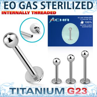 zulbb3in sterilized titanium g23 labret 16g ball internal