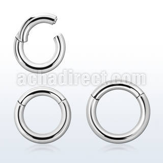 316l surgical steel hinged segment ring, 8g 3mm