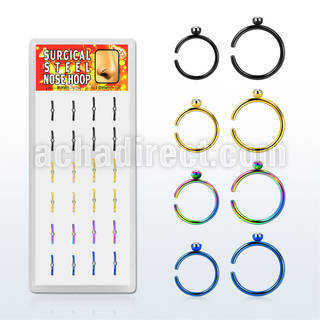 bxnrt3 display caja unidades aro nariz acero anodizado oronegroazularco iris bola cristal color claro