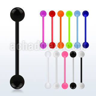 abbuv flexible acrylic tongue barbell with 6mm uv balls