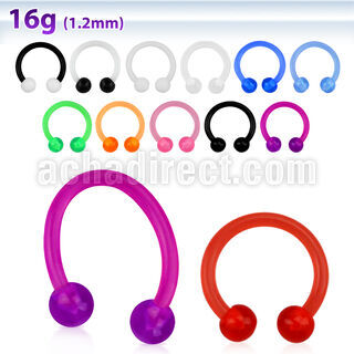 acbevb flexible acrylic circular barbell with 3mm uv ball