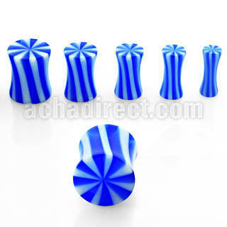 acpa acrylic double flared plug with pinwheel pattern