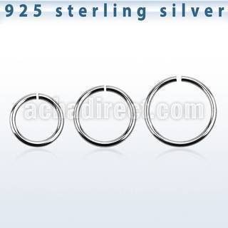 agsel16 1 2mm sterling silver seamless ring with diameter 8 12mm