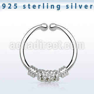 agsep12b anillo septum falso plata 925 1mm alambre atado 12mm distribuidor mayorista