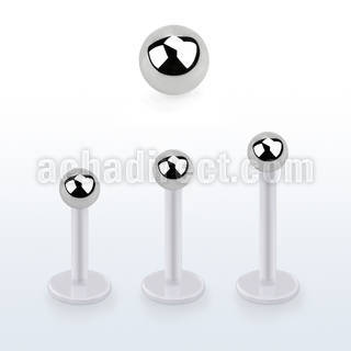 albb3 bio  flex labret, 16g (1.2mm) with a 3mm steel ball